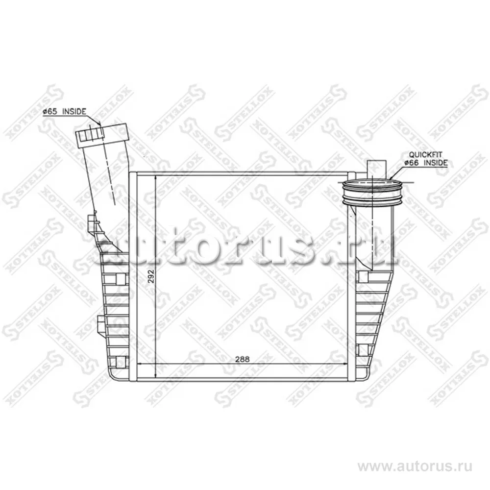 Интеркулер левый VW Touareg 3.0TDi 04> STELLOX 10-40083-SX