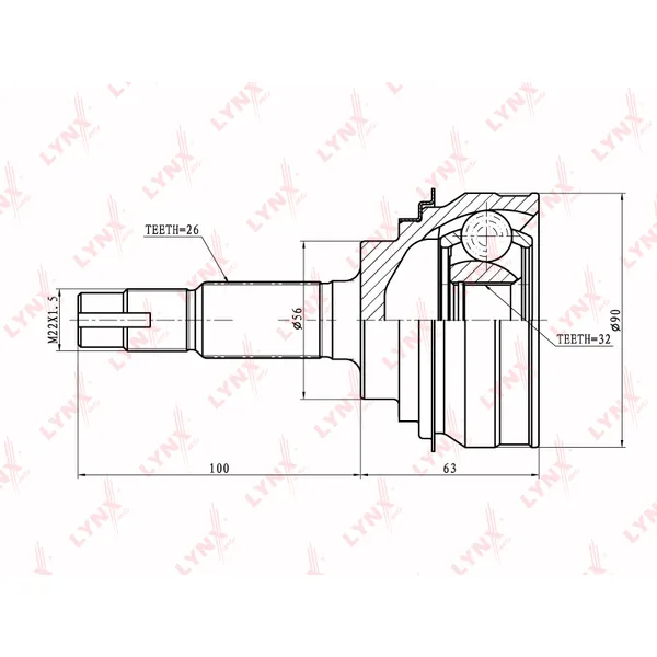 ШРУС LYNXauto CO-7538