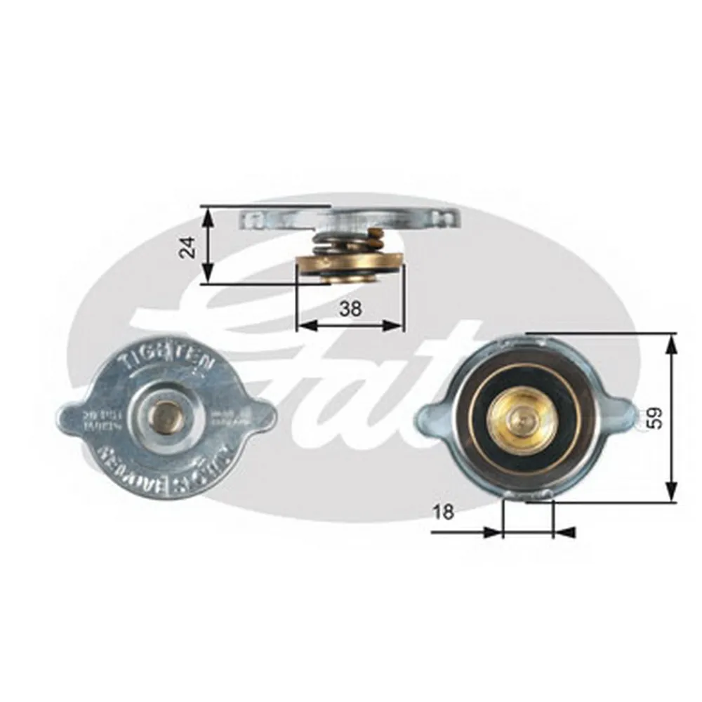 Крышка радиатора MB /P=1,4Bar GATES RC125