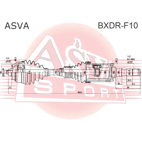 Приводной вал ASVA BXDRF10