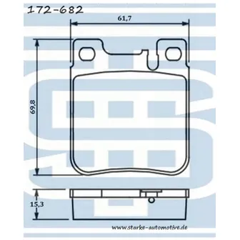 Колодки тормозные MER W140/W210 задние STARKE 172682