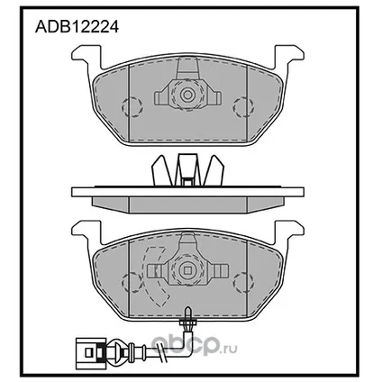 Колодки передние SKODA Octavia III/VW Golf VII /+WK ADB 12224