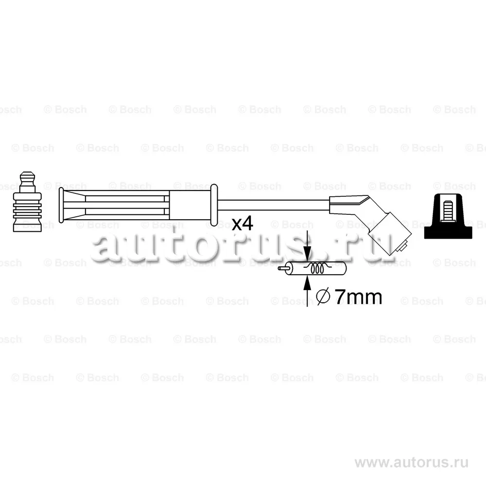 Комплект проводов зажигания BOSCH 0986357255