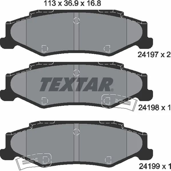 Колодки тормозные дисковые textar