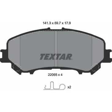 Колодки тормозные передние NISSAN RENAULT TEXTAR 2206501