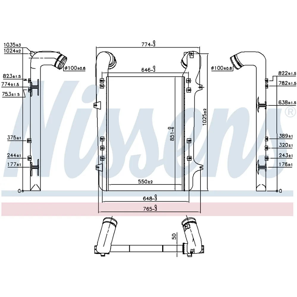 Интеркулер DAF 95XF/XF95 NISSENS 96975