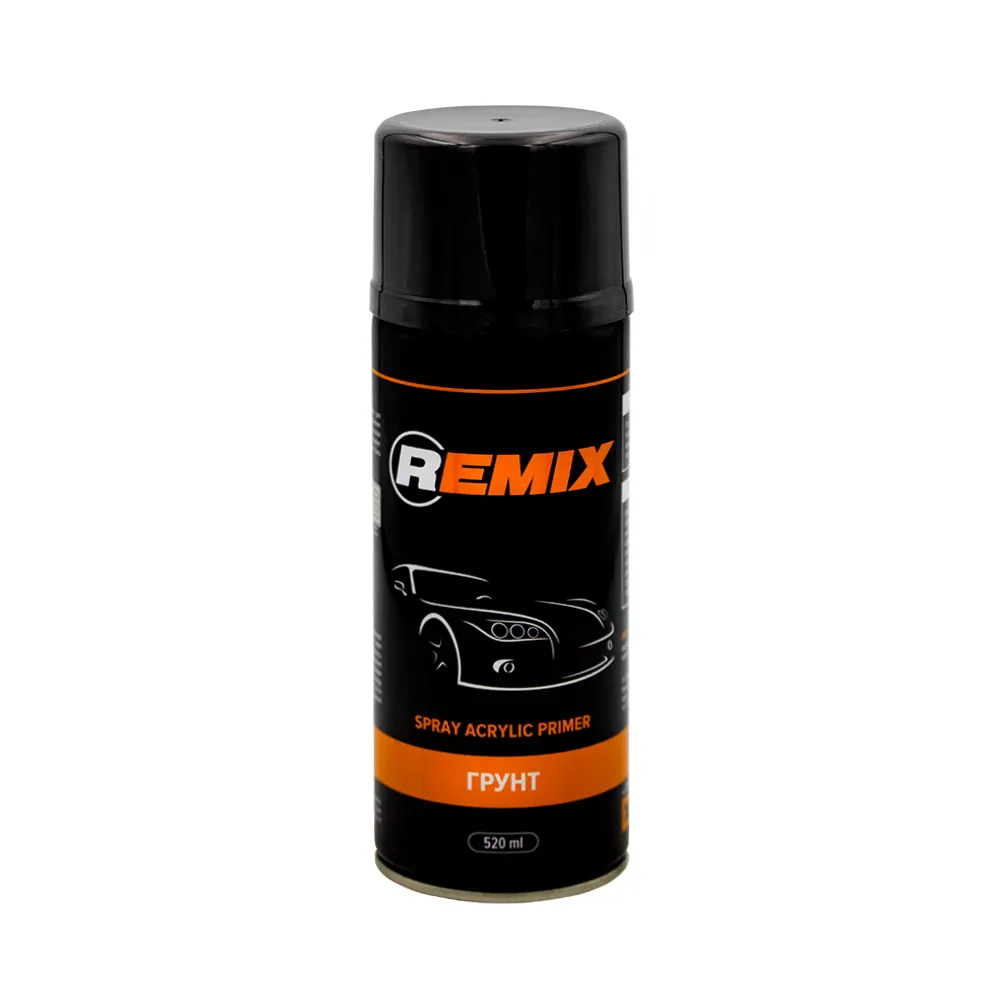 Грунт акриловый REMIX черный 520 мл, аэрозоль REMIX RMSPR02