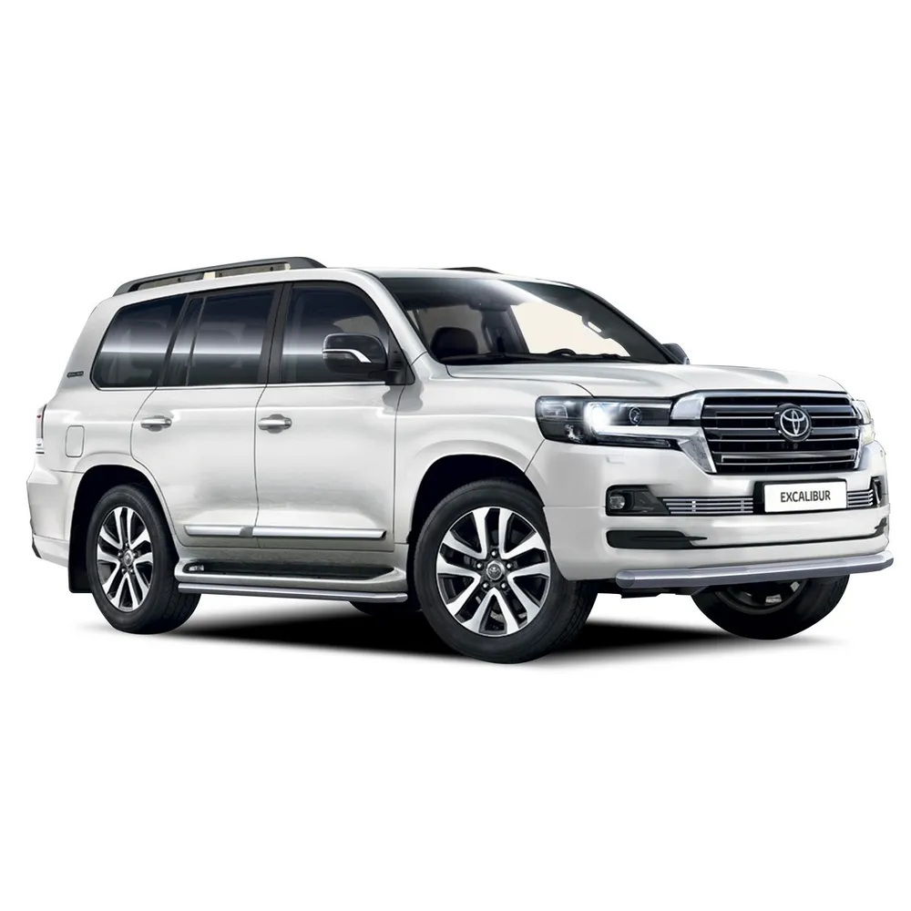 Защита штатных порогов d42 Rival для Toyota Land Cruiser 200 рестайлинг (для комплектации Excalibur) 2017-н.в., нерж. сталь, 2 шт., R.5719.003