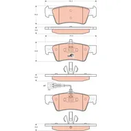 Колодки задние VW MULTIVAN T5 2003 -> TOUAREG 2003 - 2010 TRW GDB1671