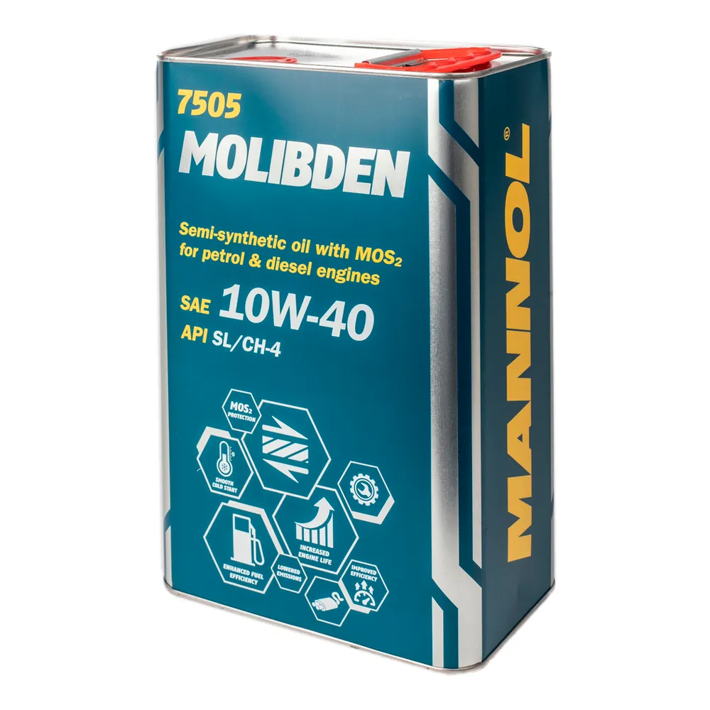 Масло моторное MANNOL MOLIBDEN 10W-40 полусинтетическое 4 л 1121M