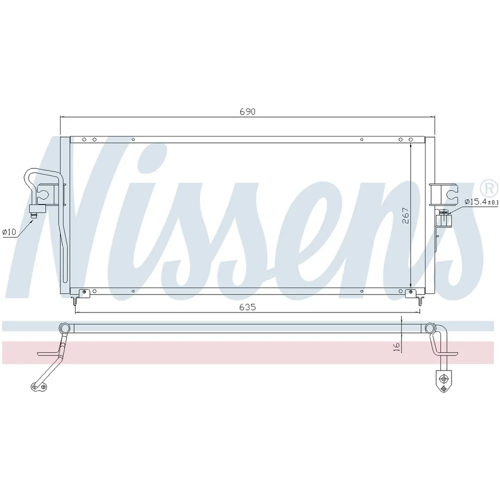 радиатор конд./ Nissan Almera all N15 96