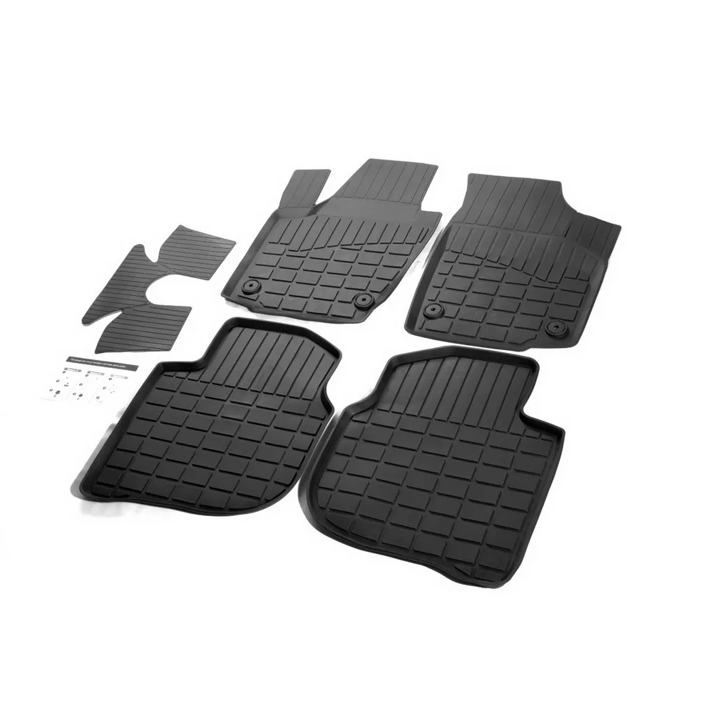 Коврики салона резина черный Skoda Rapid III NH1, NH3, NK3 2012- с крепежом (Ли COMFORT 45.06.505.L