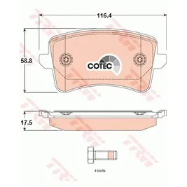 Колодки задние VAG TRW GDB1765