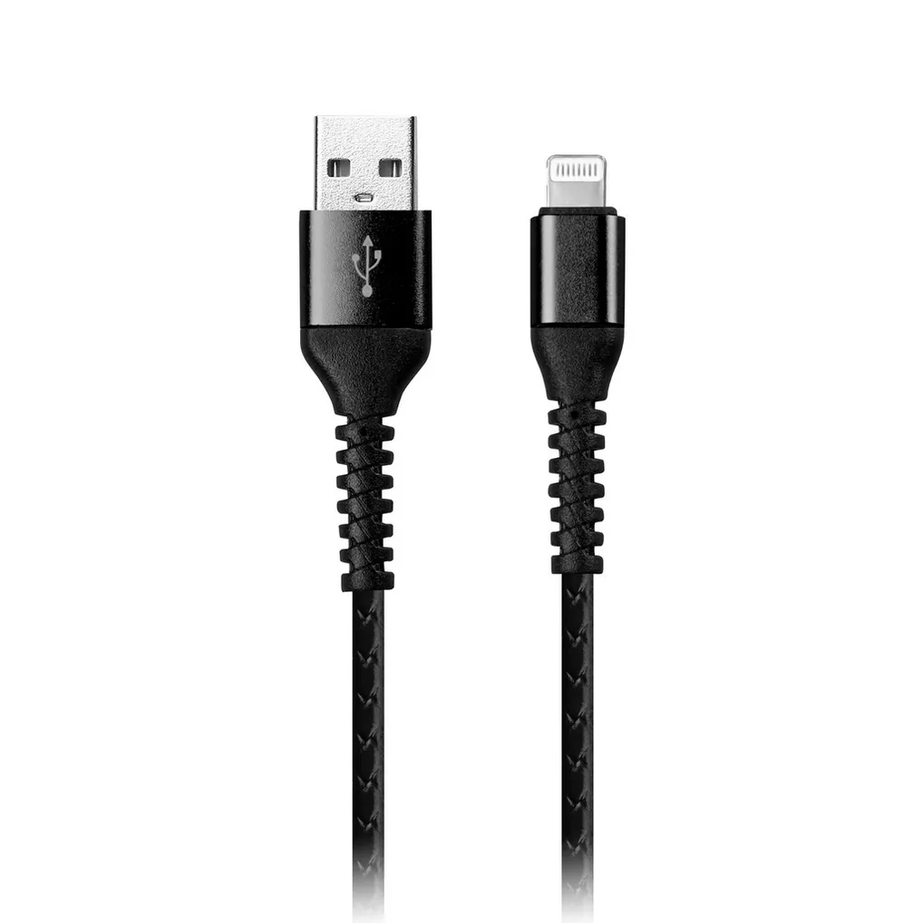Дата-кабель USB - 8-PIN для APPLE, спиральный, длина 1,0 м, черный SMARTBUY IK-512SP BLACK