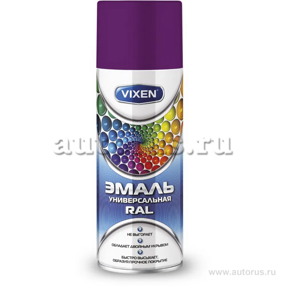 Эмаль универсальная VIXEN RAL, фиолетовый (RAL 4008), аэрозоль 520 мл VX-14008