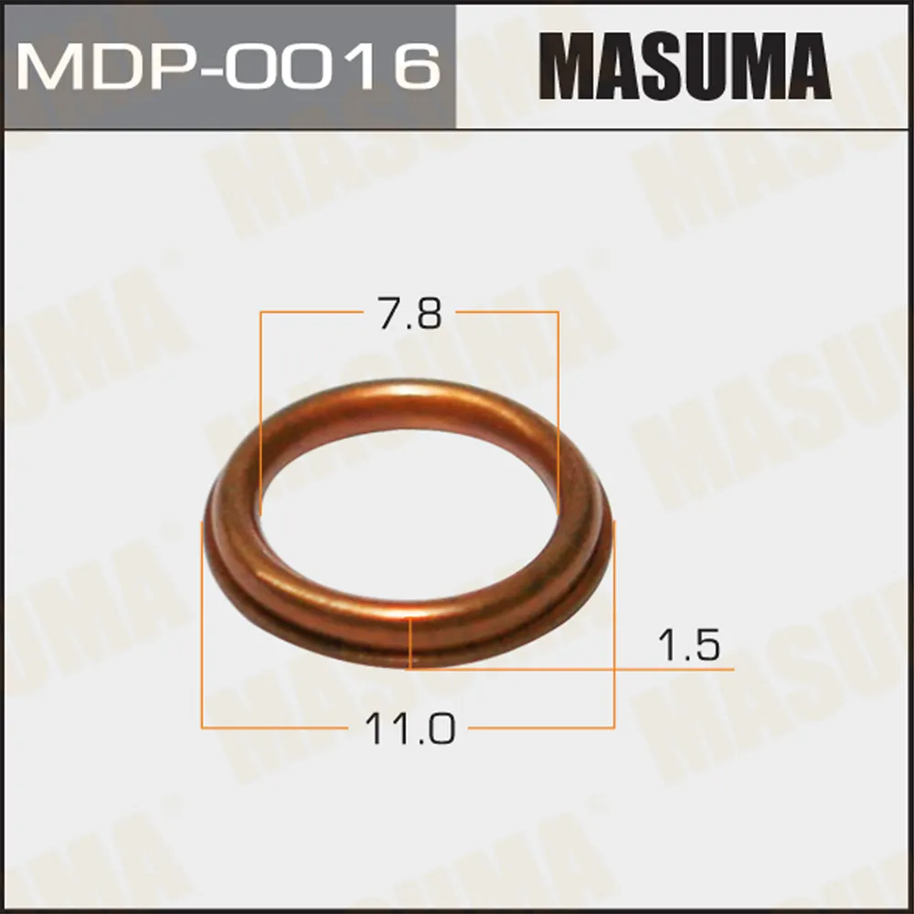 Шайбы для форсунок 7,8х11х15 MASUMA MDP-0016