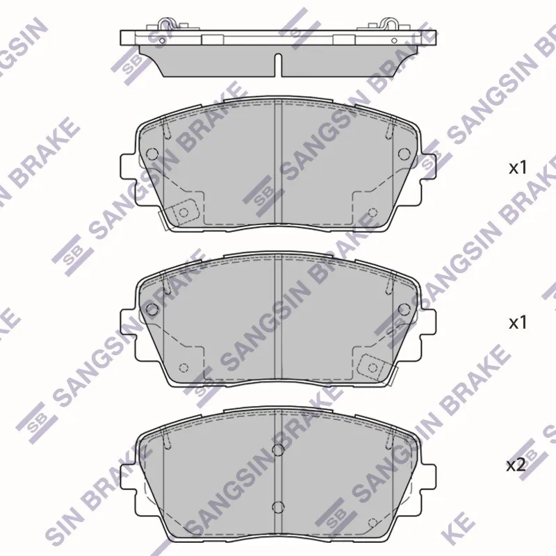 Колодки передние KIA PICANTO (TA) 2011- SANGSIN BRAKE SP1405A
