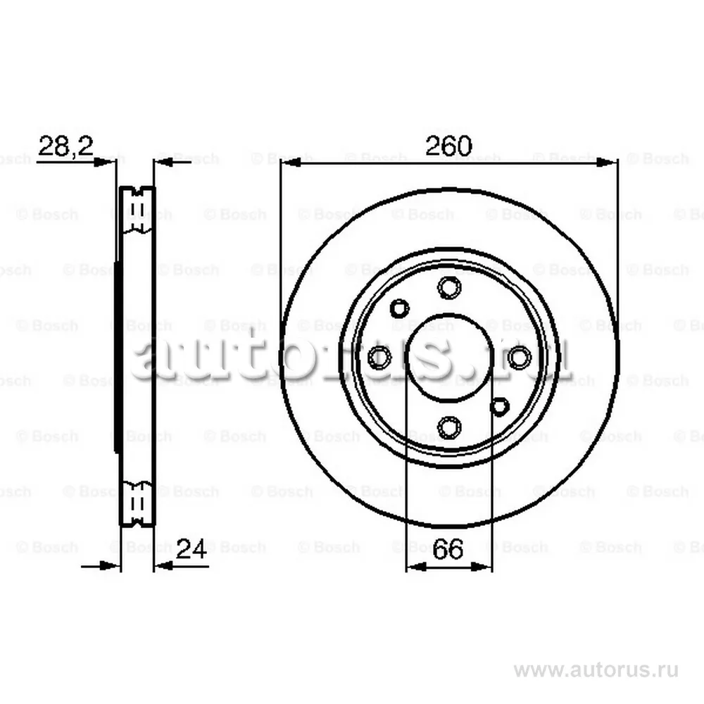 Диск тормозной BOSCH 0 986 478 830