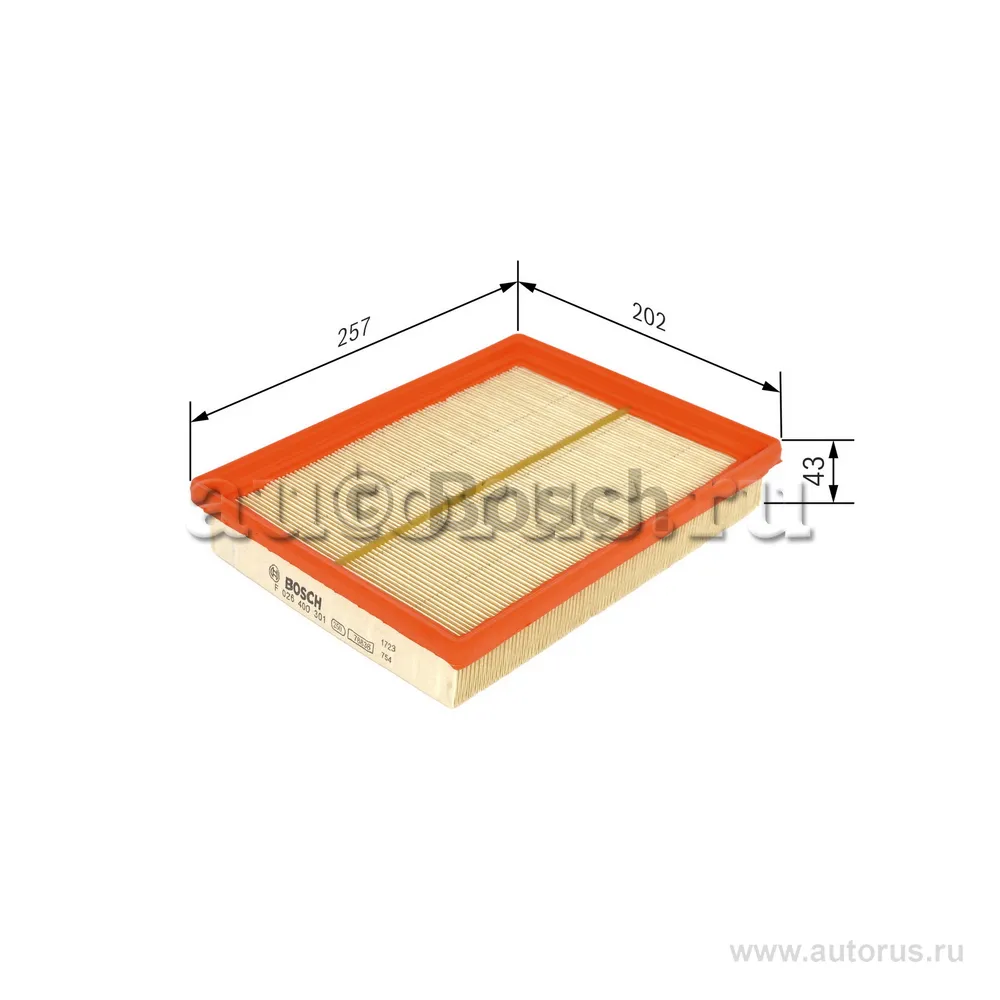 ФИЛЬТР ВОЗДУШНЫЙ BOSCH F026400301