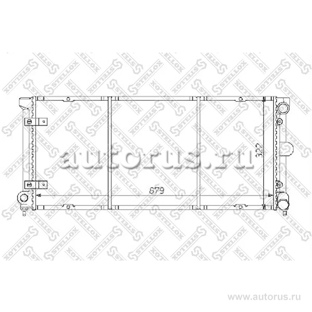 Радиатор системы охлаждения Seat Toledo 1.8i/2.0i 91> STELLOX 10-25075-SX
