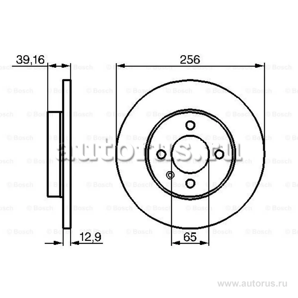 Диск тормозной передний BOSCH 0 986 478 329