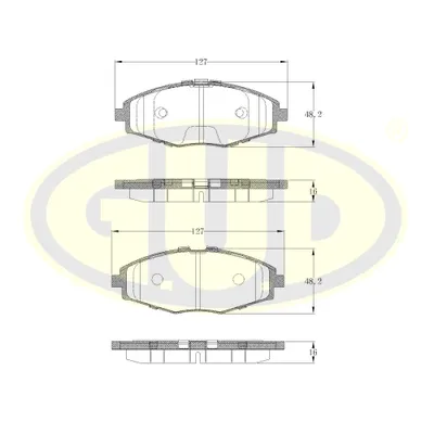 КОЛОДКИ ПЕР CHV MATIZ 05-/SPARK 05-/DAE LANOS 97-/MATIZ 98- ECO-LINE G.U.D GBP880174