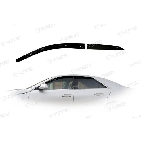 Дефлектора на окна Cadillac CTS II Sd 2007-2013 деф.окон Cobra Tuning C10307