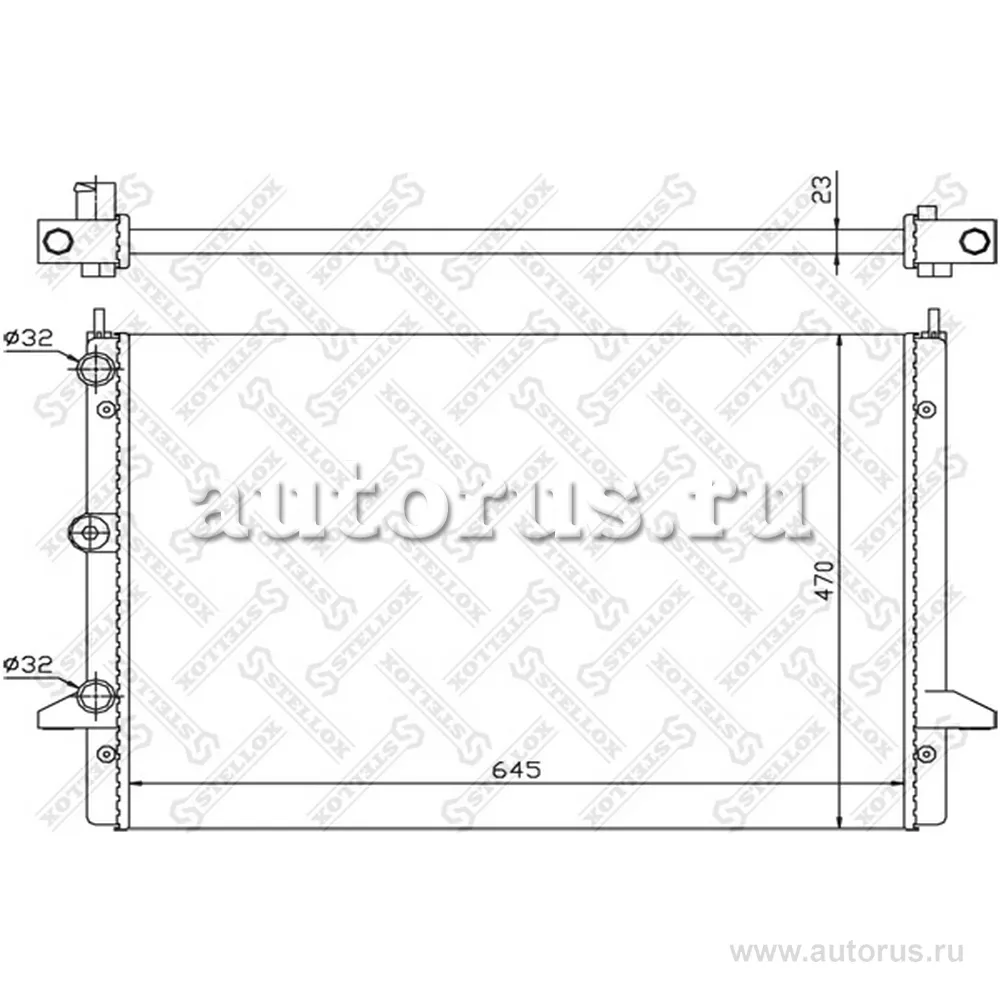Радиатор системы охлаждения VW Sharan 2.8i VR6 95> STELLOX 10-25242-SX