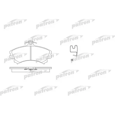 Колодки тормозные дисковые передн VOLVO: S40 I 95-00, V40 универсал 95-00 PATRON PBP1384