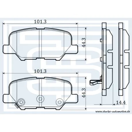 Колодки тормозные MAZDA 6 задние STARKE 179787