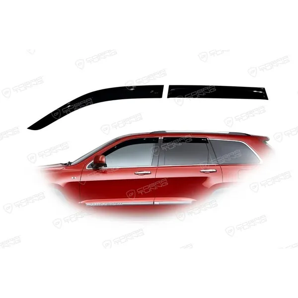 Дефлектора на окна Jeep Grand Cherokee IV (WK2) 2010EuroStandard деф.окон Cobra Tuning JE10810