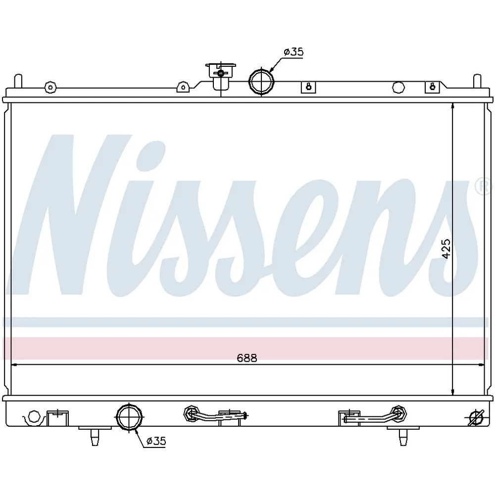 Радиатор основной NISSENS 62893