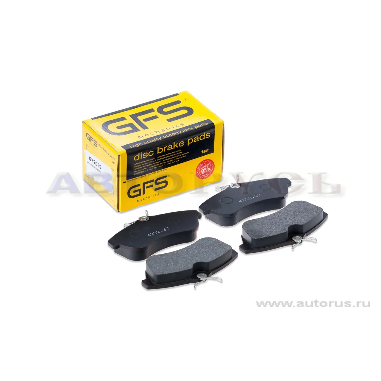Колодки тормозные дисковые передние для PEUGEOT CITROEN C2, C3, C3 II, C3 PLURIEL- комплект GFS GF2059