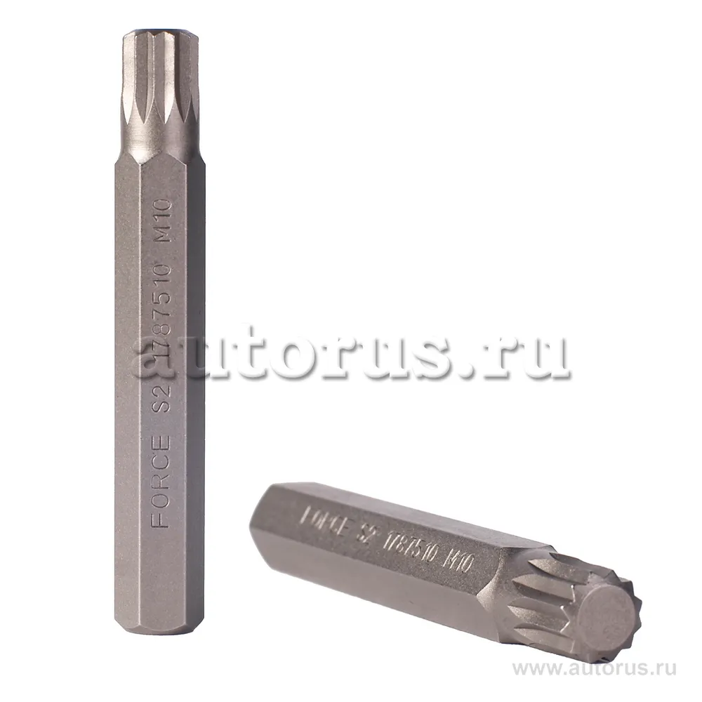 Бита SPLINE М10 L 75 мм 1/2DR FORCE 1787510