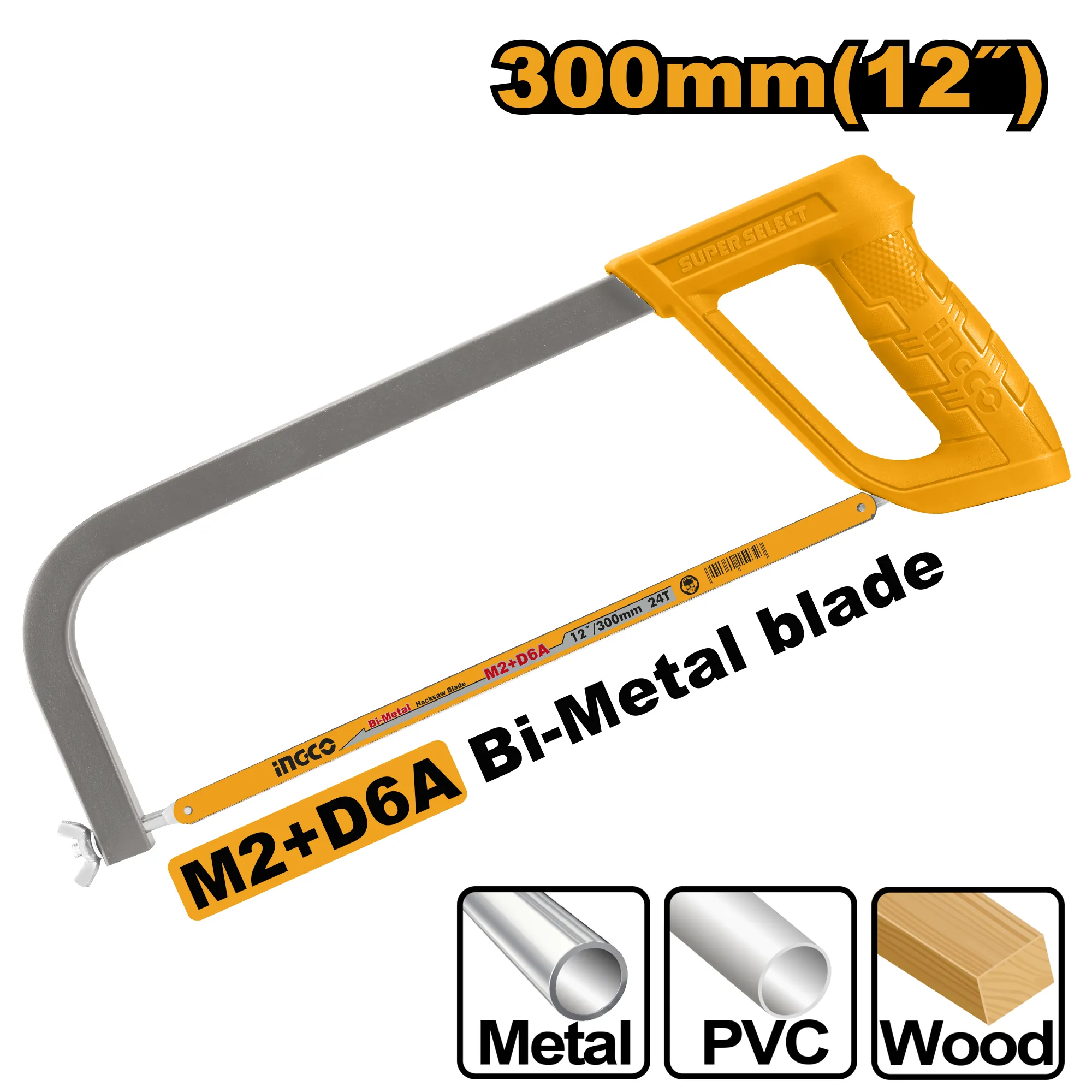 Ножовка по металлу 300 мм (6/36) INGCO HHFS3058