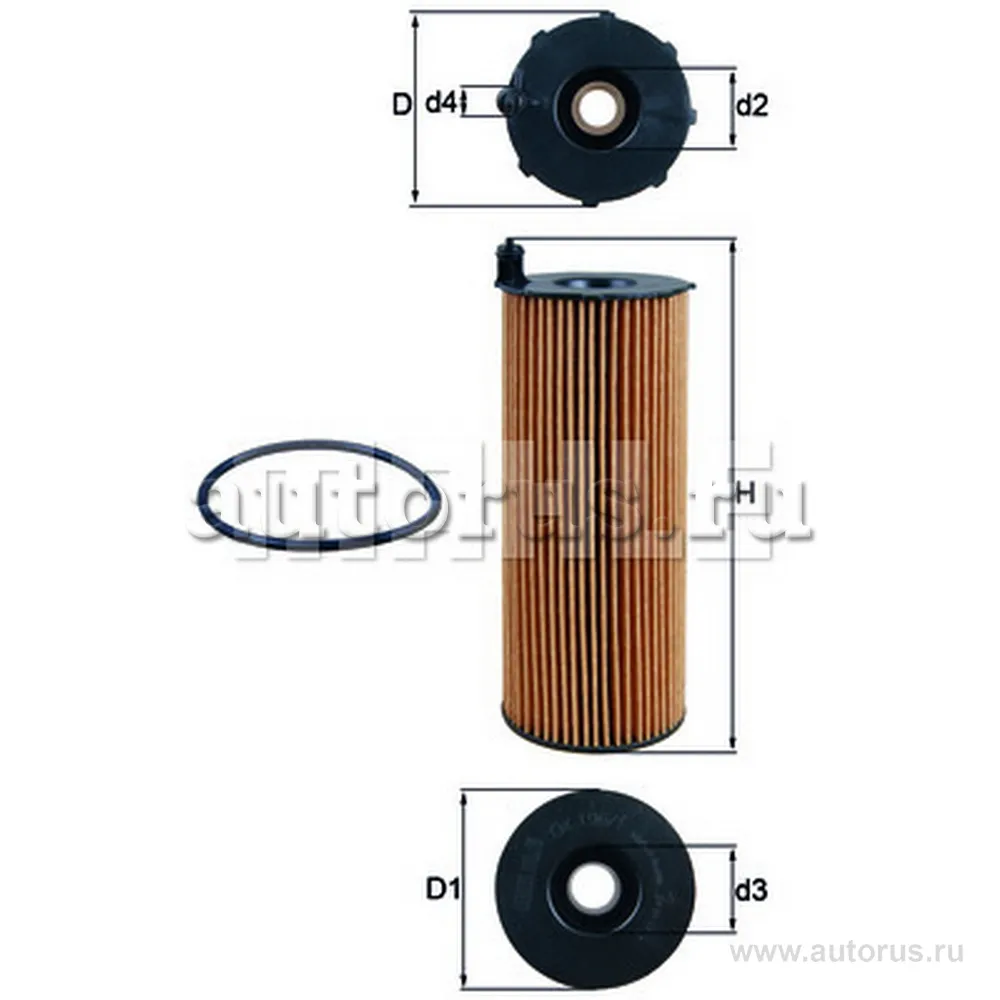 Фильтр масляный KNECHT/MAHLE OX196/1D1