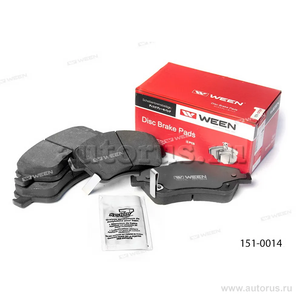 Тормозные колодки дисковые передние TOYOTA Auris (E150), Corolla (E150) WEEN 151-0014