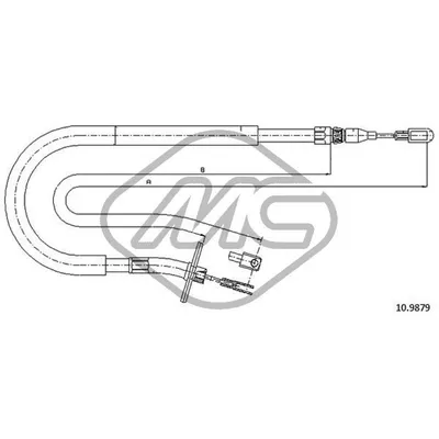 Трос ручника MER SPRINTER MOD.411/410/412 SX-LH Metalcaucho 80967