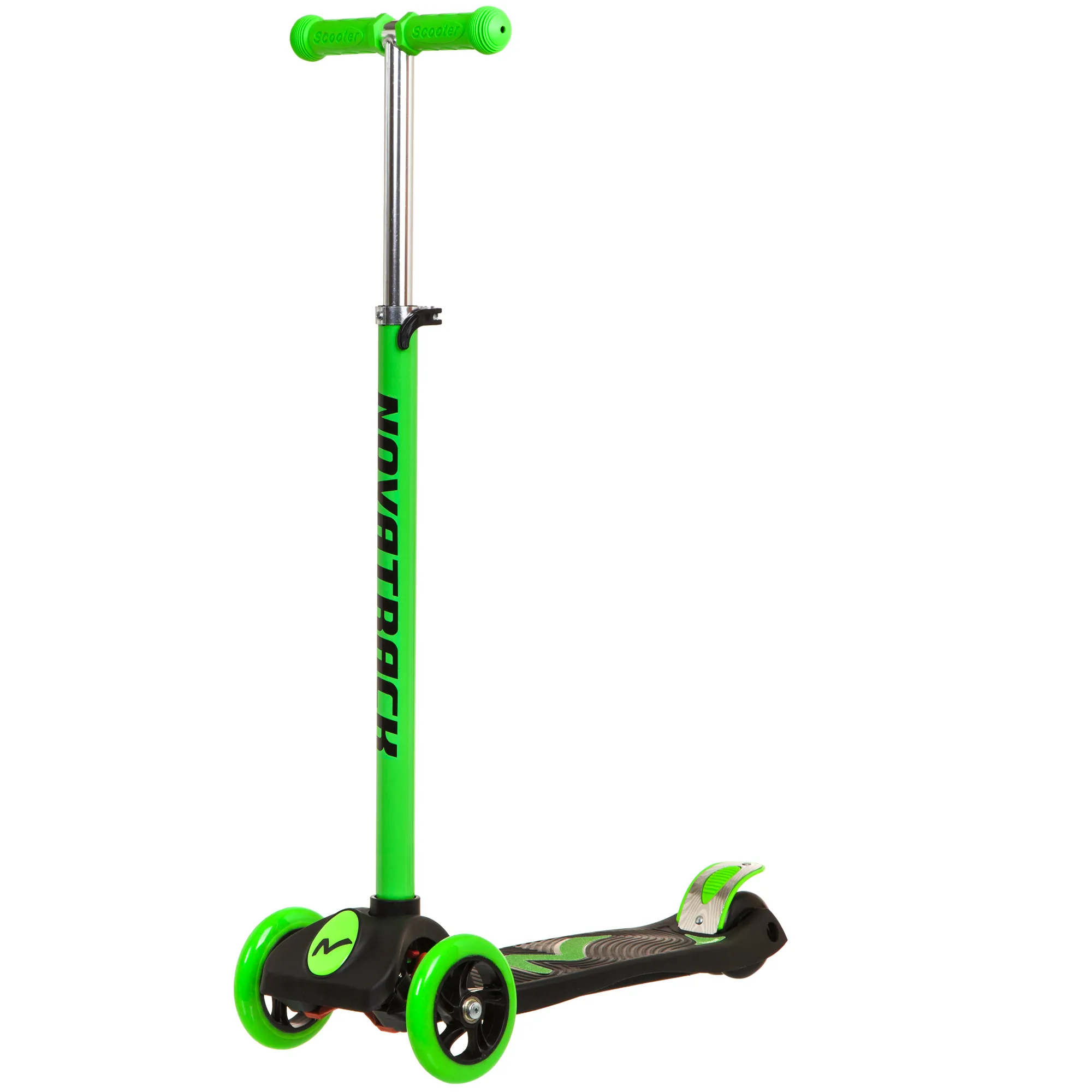 Самокат 3-х колесный Кикборд детский RainBow складной 60 кг зеленый 120RAINBOW.GN8