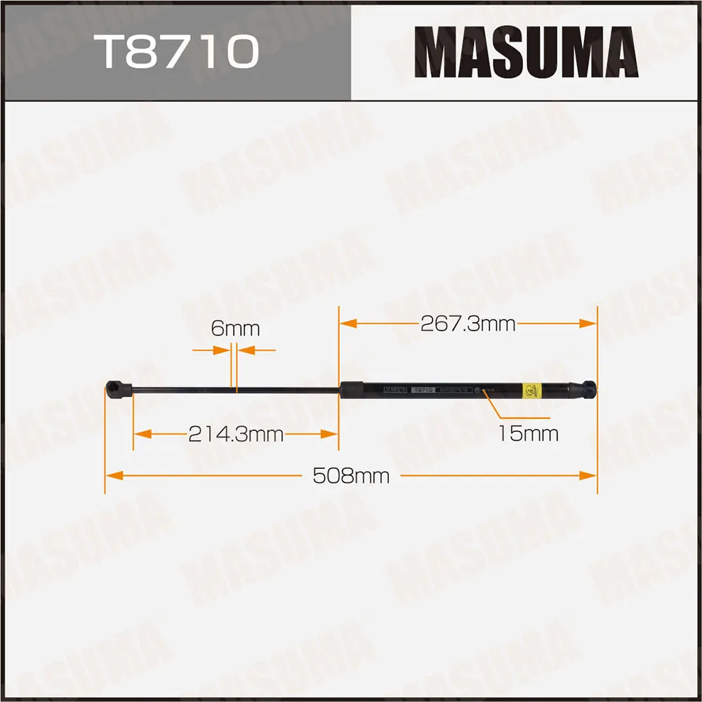 Упор газовый багажника MASUMA T8710