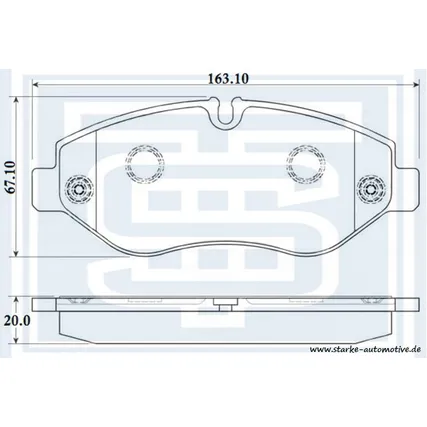 Колодки тормозные IVECO DAILY IV-V передние STARKE 174-515
