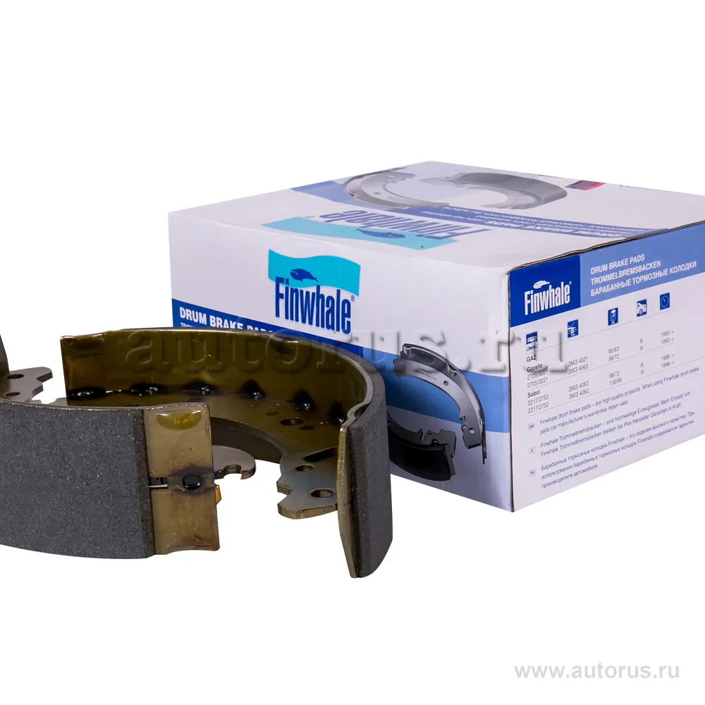 Колодки  задние компл. GAZ Gazelle 27053302Sobol 2217 FINWHALE VR319