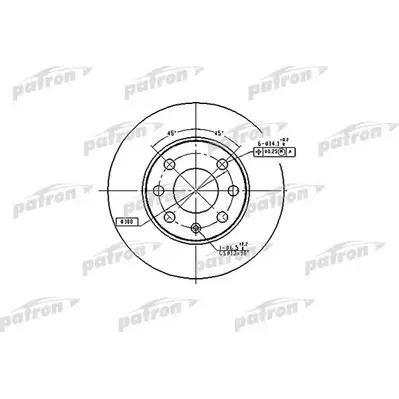 Диск тормозной передний OPEL: CORSA A TR 82-93, CORSA A хечбэк 82-9 PATRON PBD1607