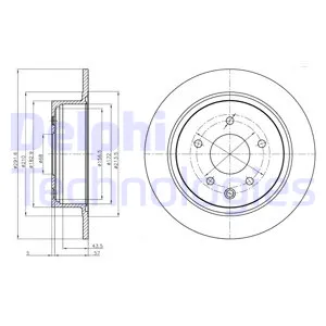 Диск тормозной DELPHI BG4108C