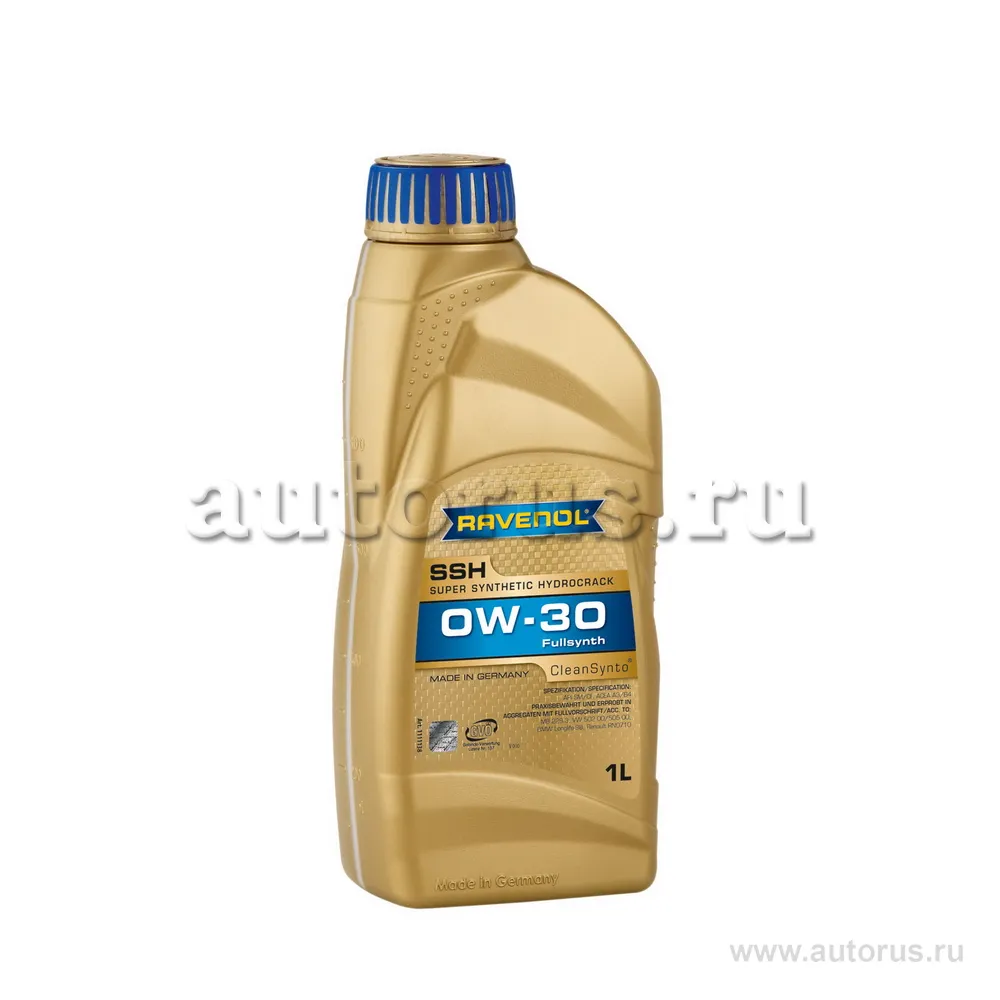 Моторное масло RAVENOL Super Synthetic Hydrocrack SSH SAE 0W-30 (1л) 1111138-001 (4014835795310)