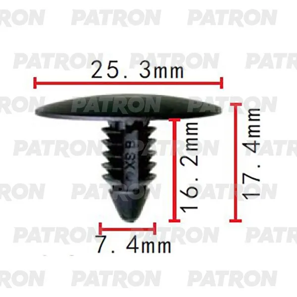 Клипса пластмассовая GM Ford Chrysler Применяемость: Клипса универсальн PATRON P372309