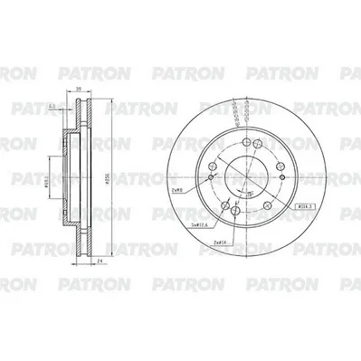 Диск тормозной передний CHRYSLER: SEBRING 01-05 \ DODGE: AVENGER 20 PATRON PBD1434