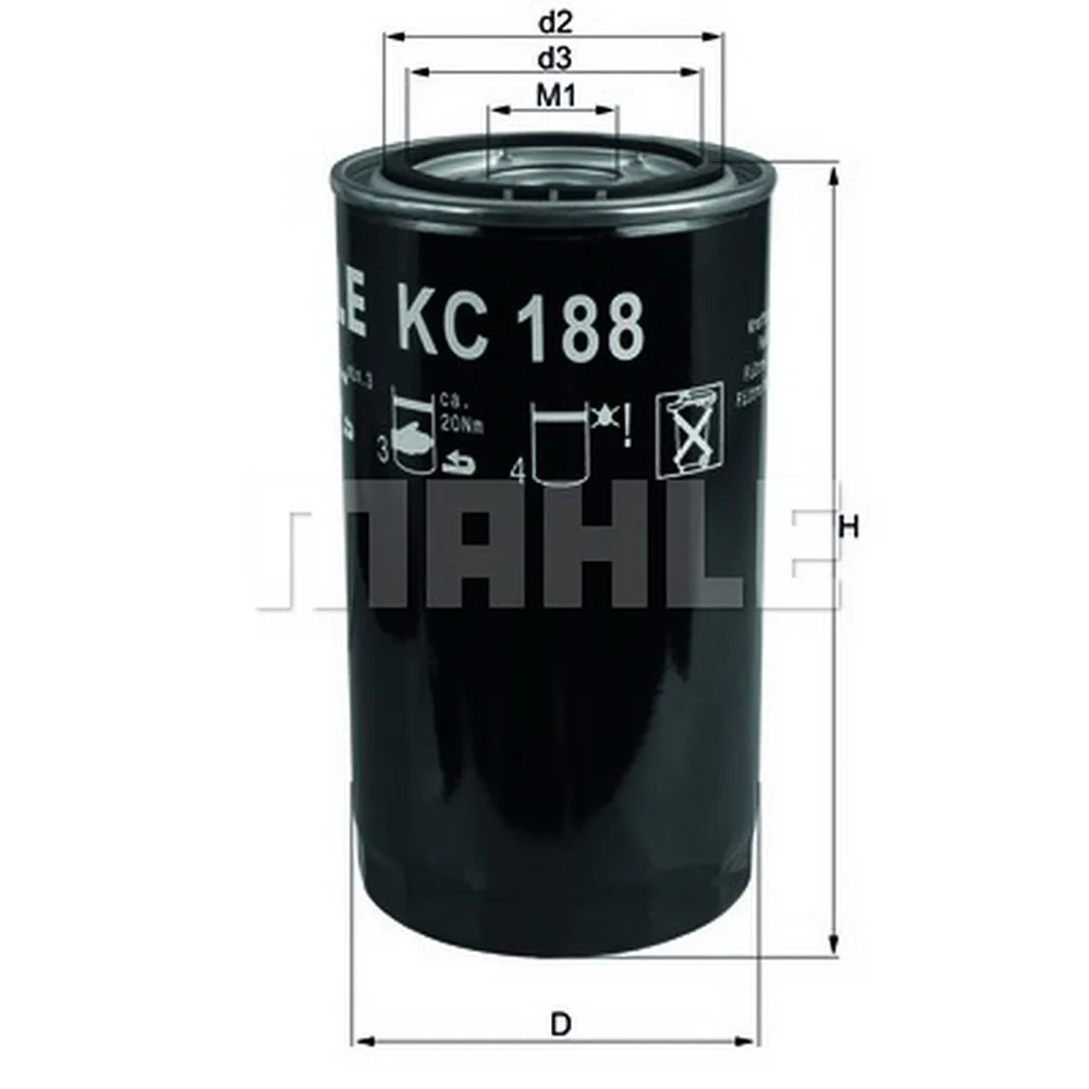 Фильтр топливный KAMAZ mot.Cummins KNECHT/MAHLE KC 188
