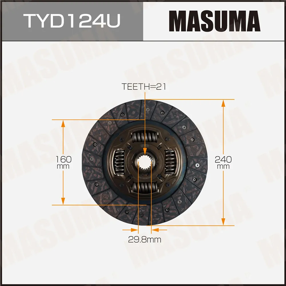 Диск сцепления TOYOTA CHASER MASUMA TYD124U