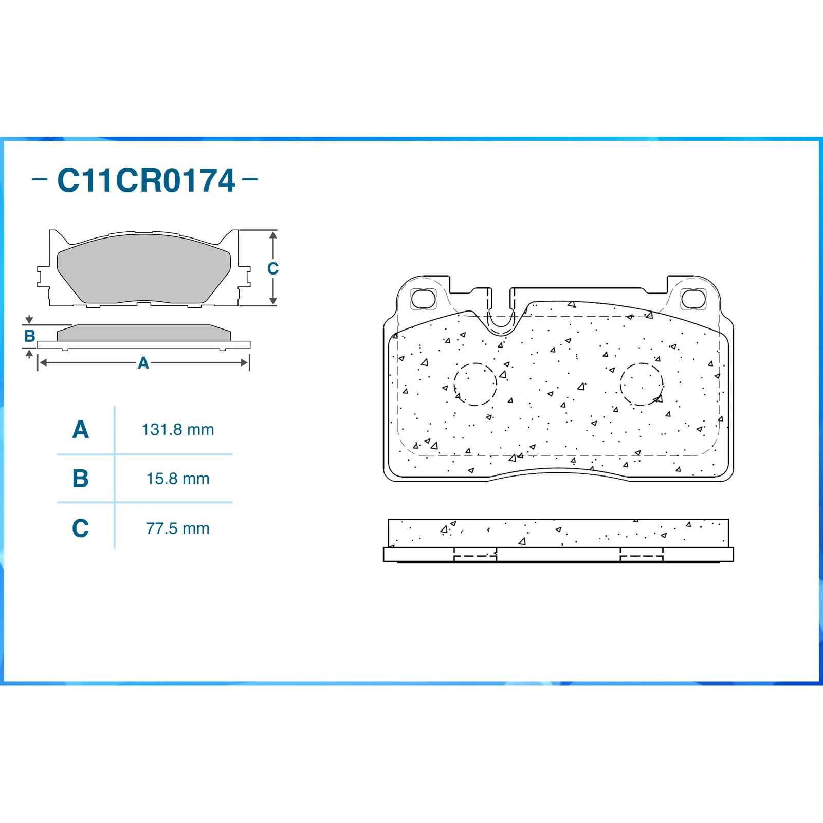 Колодки передние CWORKS C11CR0174